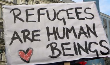 Refugee sign