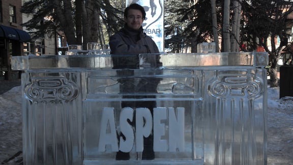 Point Scholar Ethan Hansen at Aspen Gay Ski Week
